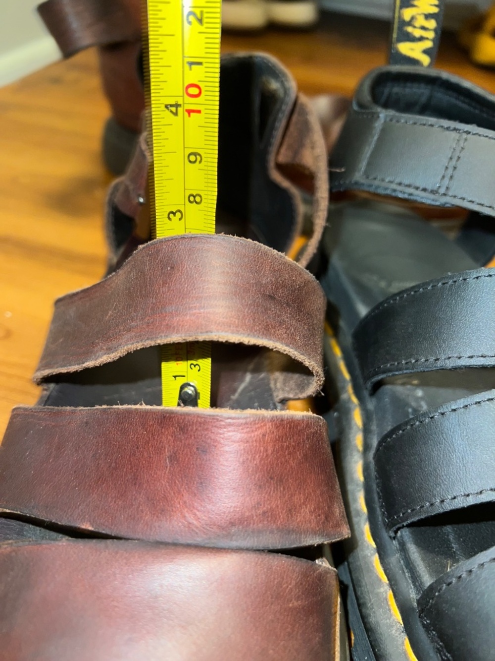 Rare Clarissa Dr. Martens Brown Leather Sandals women’s Size 7 (runs large) - Picture 7 of 11